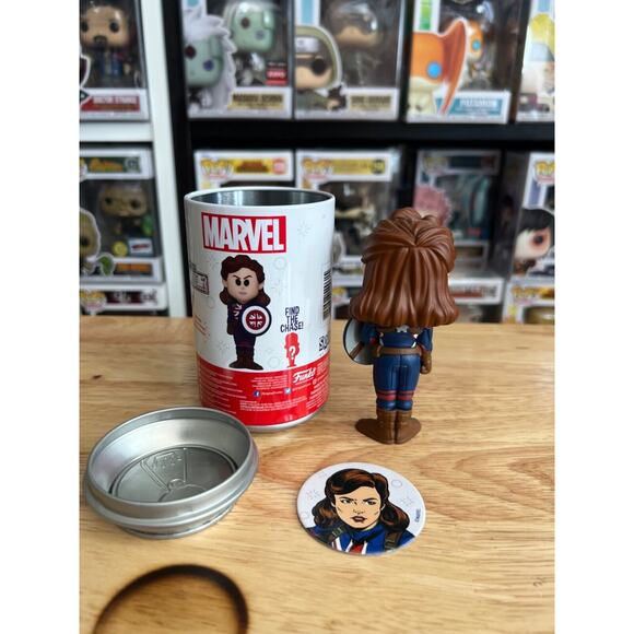 VAULTED LIMITED EDITION Captain Carter Funko Soda Marvel Disney Comics Peggy MCU - Picture 2 of 2
